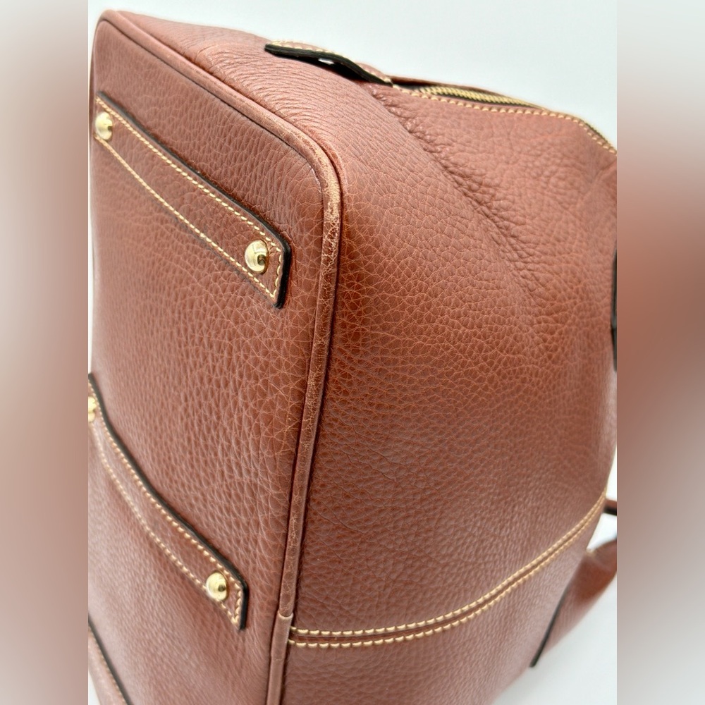Dooney & Bourke Brown Pebble Leather Shoulder Bag - Picture 7 of 9